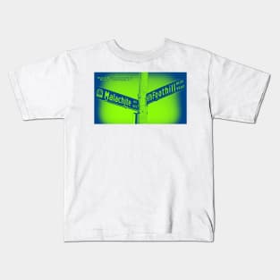 Malachite Avenue & Foothill Boulevard, Rancho Cucamonga, California by Mistah Wilson Kids T-Shirt